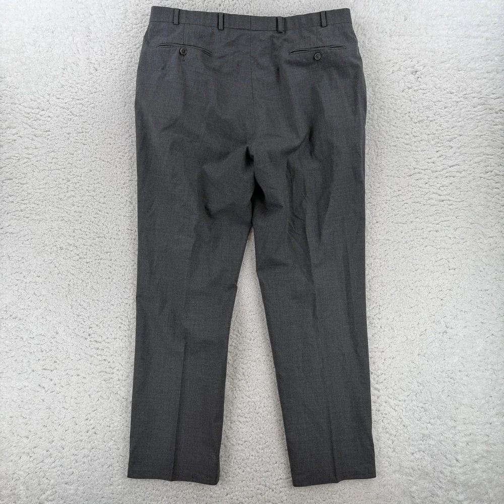 Brooks Brothers 346 Dress Pants Mens 38x32 Gray Classic Fit Wool Office Wear